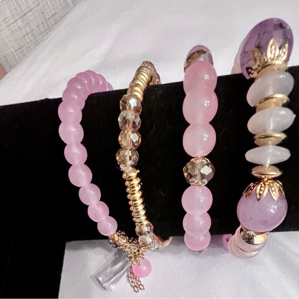 3 Styles Glass Beads Bracelets $5